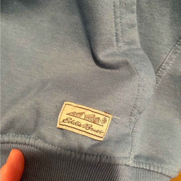 Eddie Bauer Mountain Graphic Hoodie - Light Blue men’s large casual fall - Picture 8 of 12